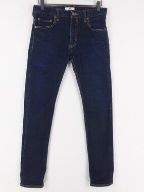 Soso Jeans Mens 31 Blue Selvedge Raw Denim Skinny Fit Custom Made Dark Wash